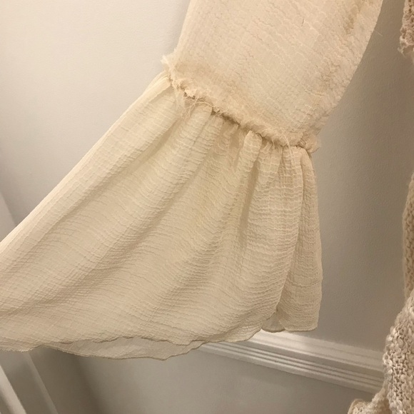 NWT Free People Aurora Crochet Knit Dress medium cream white ivory - Picture 5 of 9